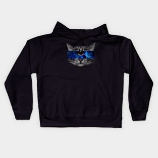 Alien cat three eyes Kids Hoodie